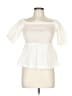Old Navy Ivory Short Sleeve Blouse Size L - photo 1