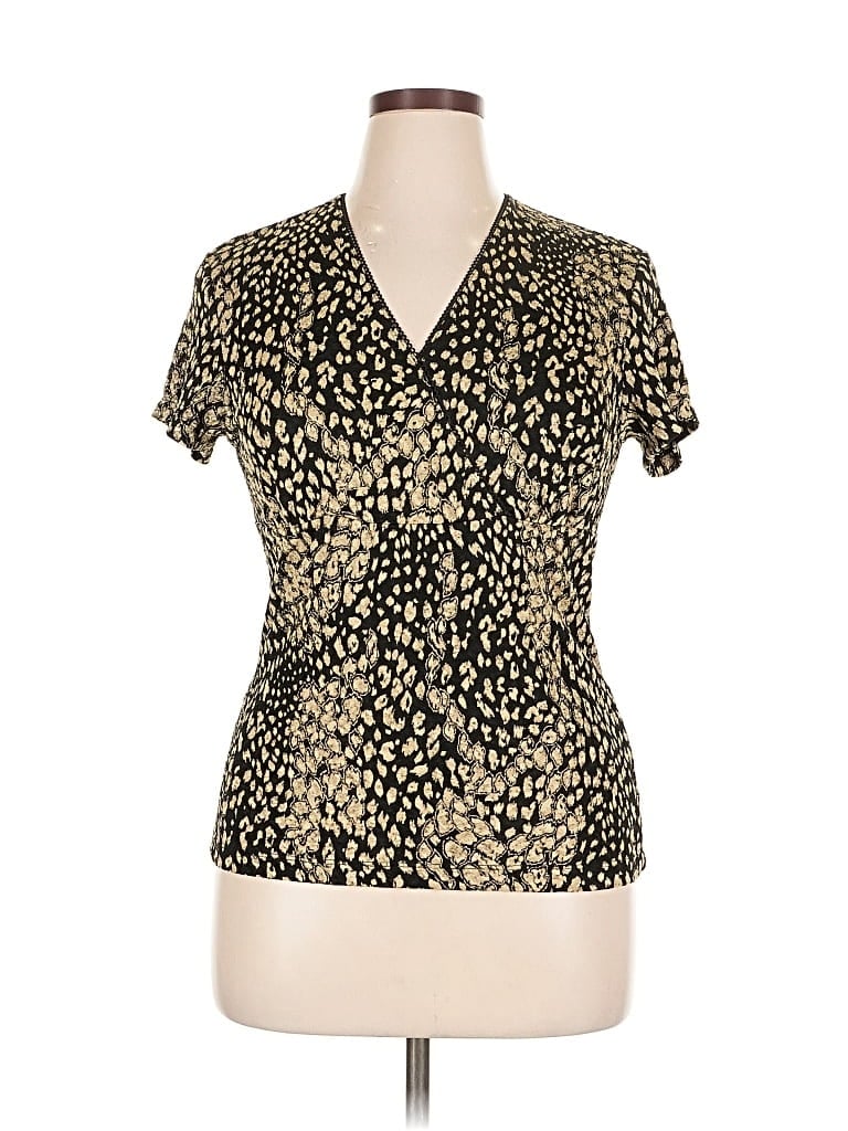 Pre-owned East5th Short Sleeve Blouse In Gold