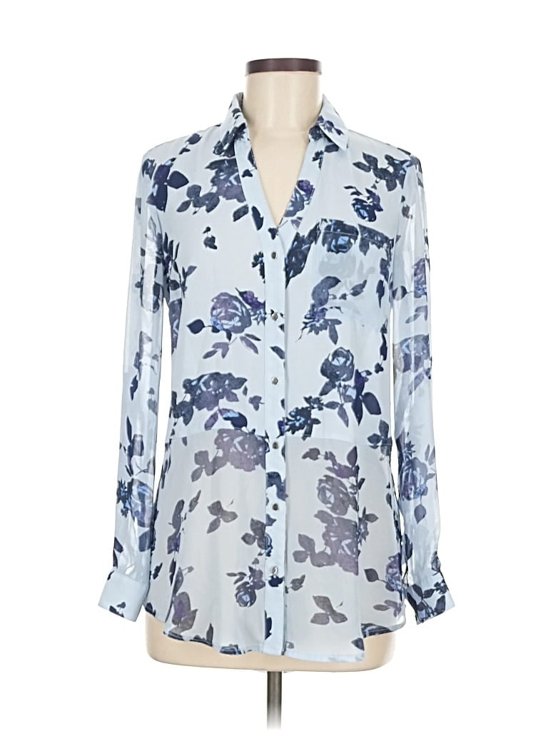 Pre-owned Candies Candie's Long Sleeve Blouse In Blue