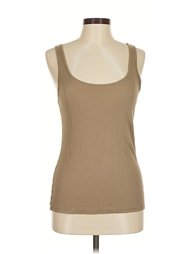 Pre-owned A New Day Tank Top Tan Strapless Neckline Tops In Brown