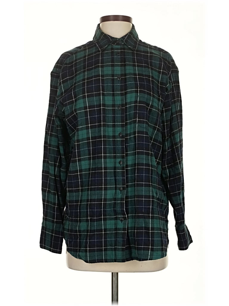 Pre-owned Gap Long Sleeve Button Down Shirt In Green