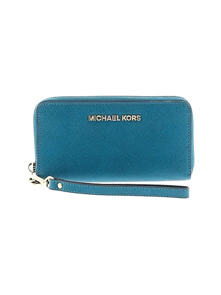 Pre-owned Michael Michael Kors Wristlet In Blue