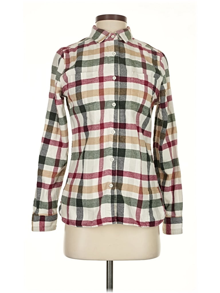 Pre-owned Woolrich Long Sleeve Button Down Shirt In Burgundy