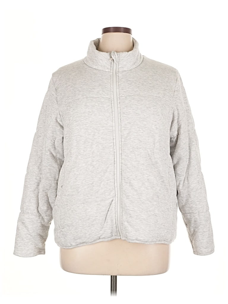 Pre-owned Three Dots Track Jacket In Gray