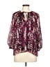 Allison Joy 100% Polyester Purple 3/4 Sleeve Blouse Size L - photo 1