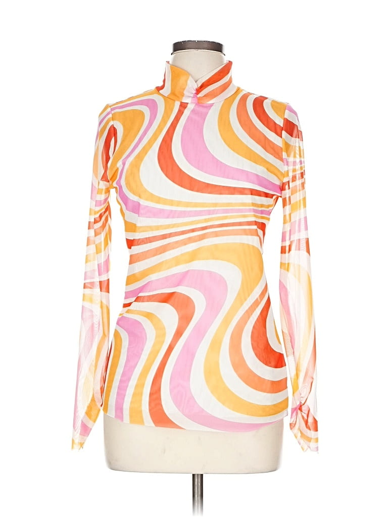 Pre-owned Ted Baker Long Sleeve Blouse In Orange