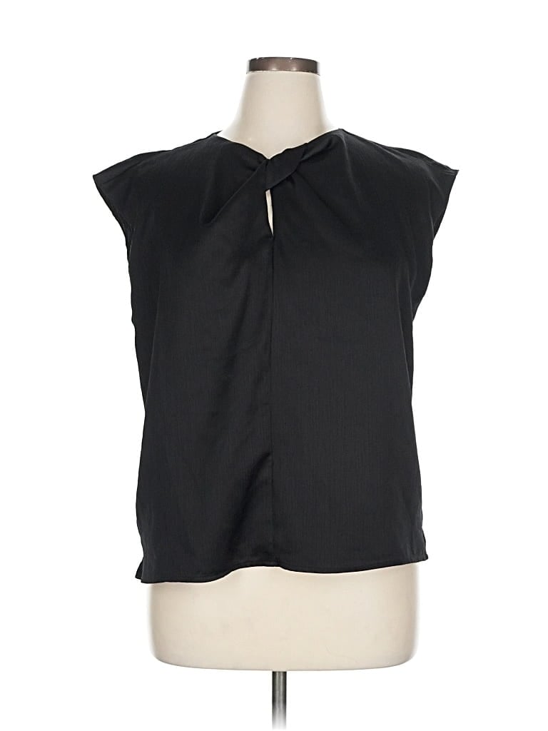 Pre-owned Nine West Sleeveless Blouse In Black