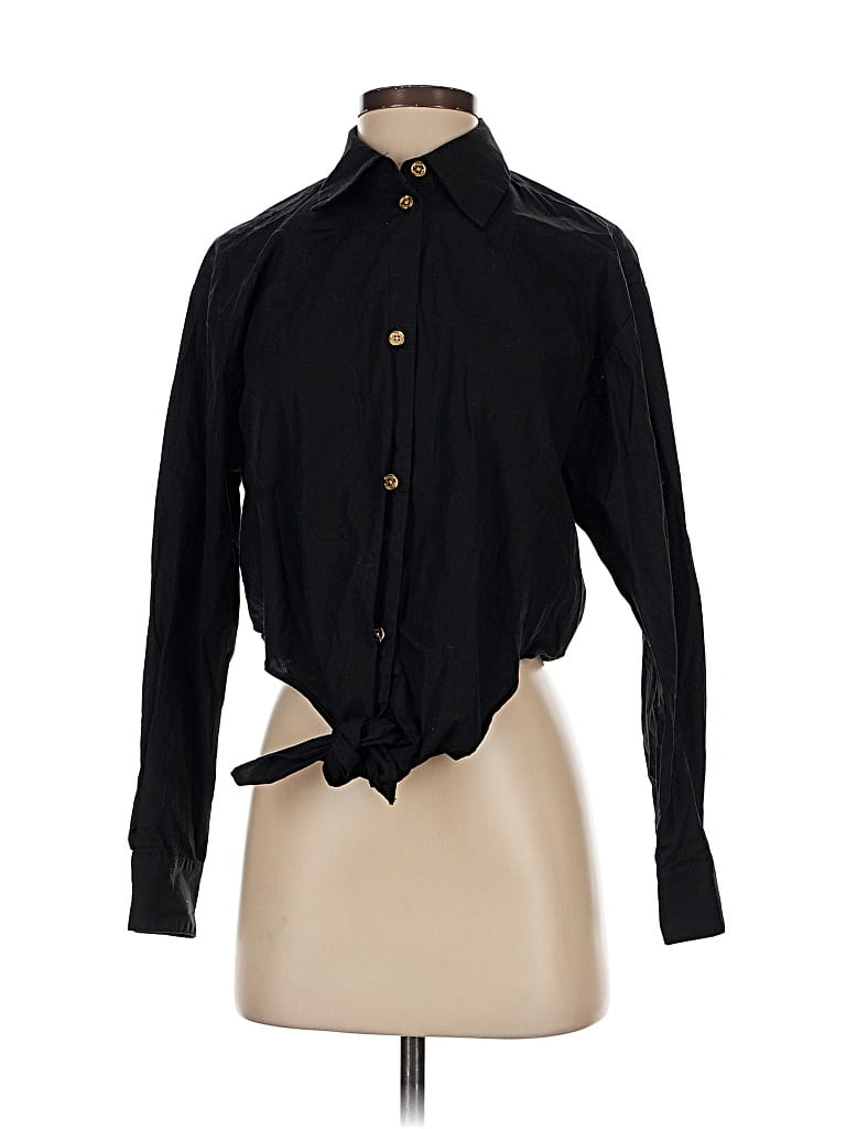 Pre-owned Michael Michael Kors Long Sleeve Blouse In Black