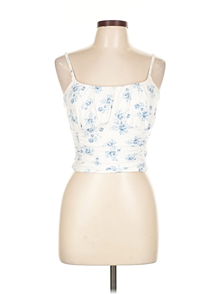 Pre-owned Hollister Sleeveless Top Ivory Sweetheart Neckline Tops In White