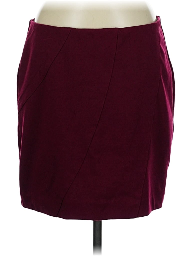 Pre-owned Simply Vera Vera Wang Casual Skirt In Burgundy