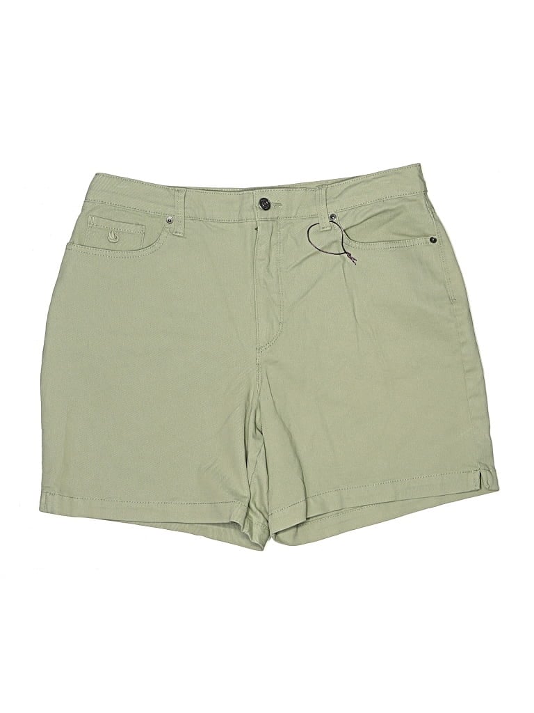 Pre-owned Gloria Vanderbilt Khaki Shorts In Green