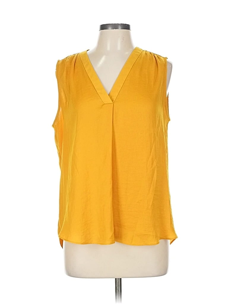 Pre-owned Vince Camuto Sleeveless Blouse In Yellow
