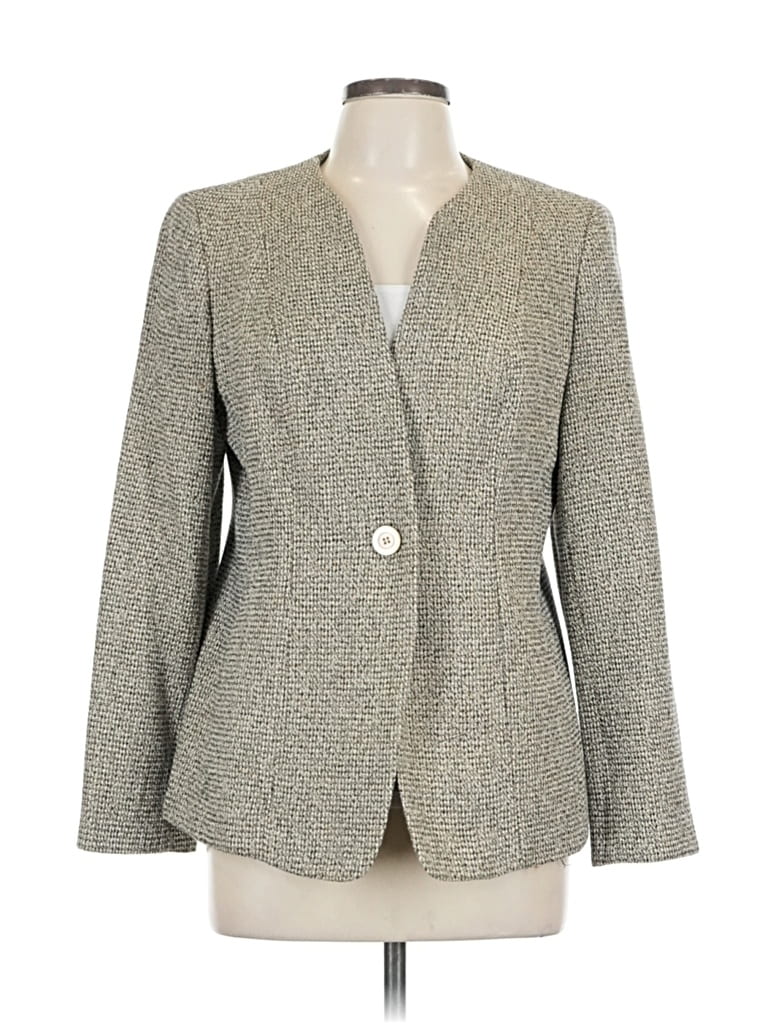 Pre-owned Evan Picone Blazer Jacket In Gray