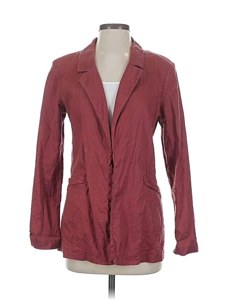 Pre-owned Level 99 Blazer Jacket In Burgundy