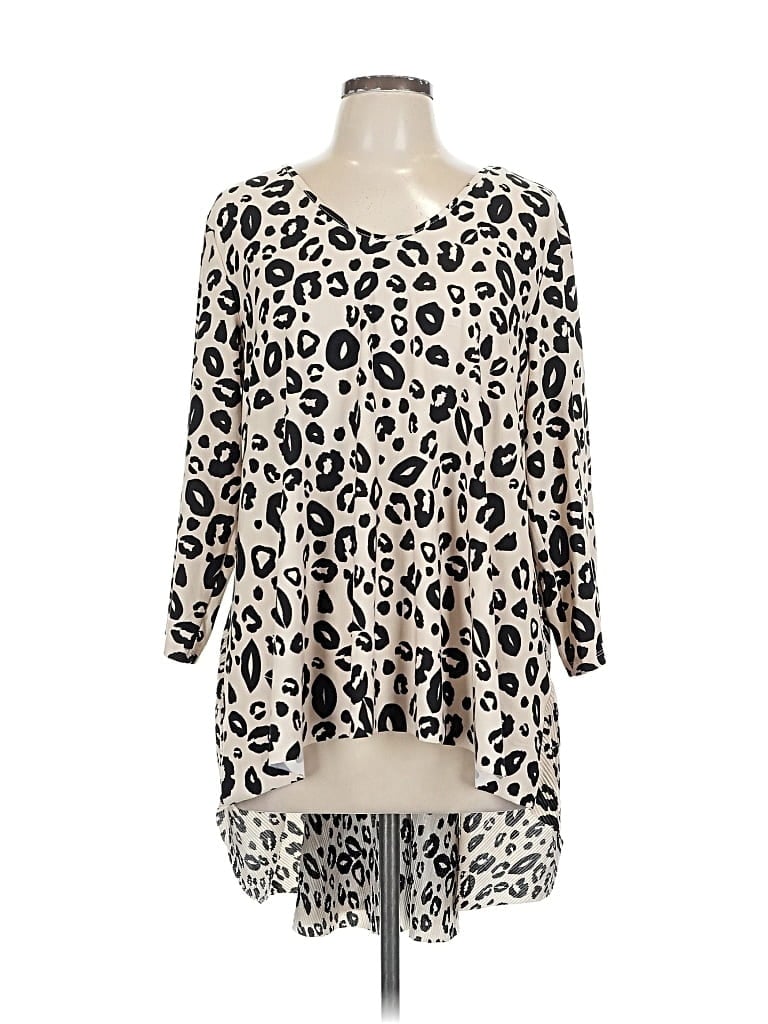 Pre-owned Attitudes By Renee 3/4 Sleeve Blouse In White