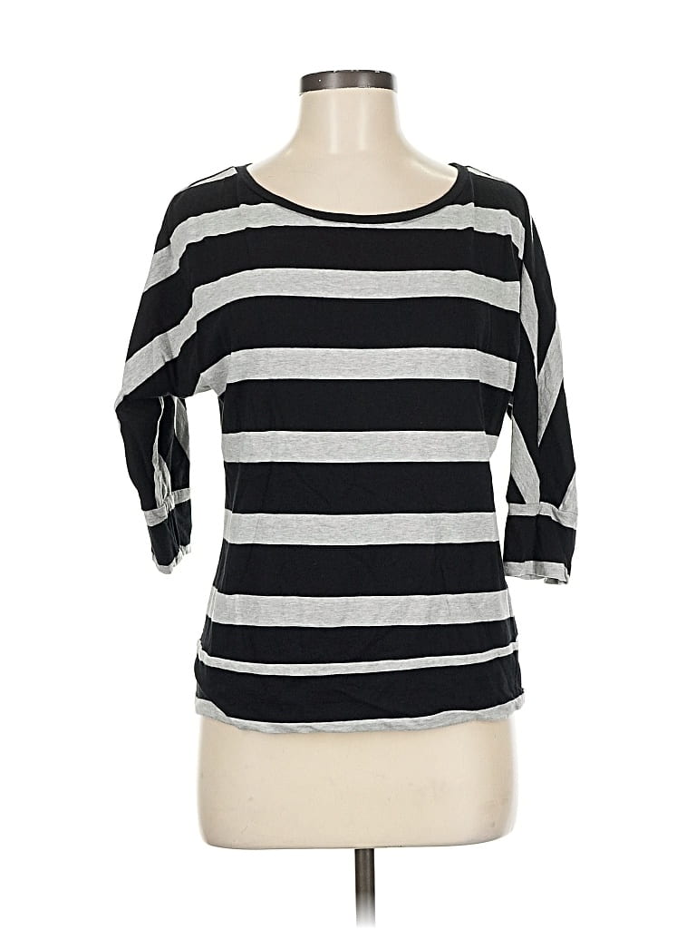 Pre-owned Coldwater Creek 3/4 Sleeve T-shirt In Black