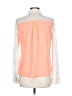 Love Tree 100% Polyester Color Block Orange Long Sleeve Blouse Size L - photo 2