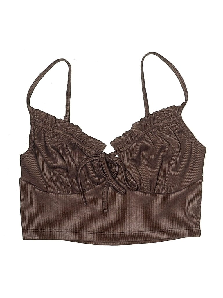 Pre-owned Shein Swimsuit Top Brown Swimwear