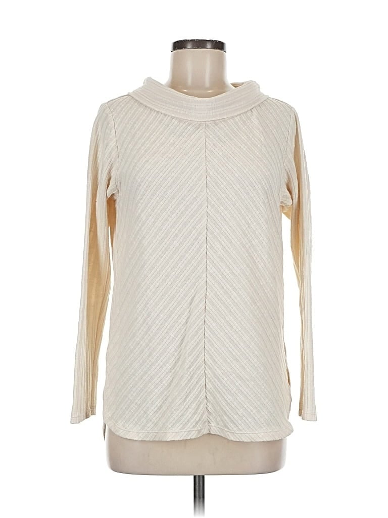 Pre-owned Max Studio Pullover Sweater In White