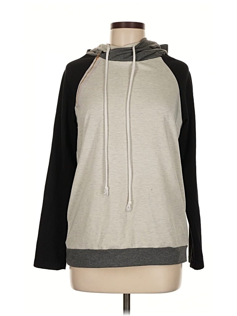 Pre-owned Assorted Brands Pullover Hoodie In Gray