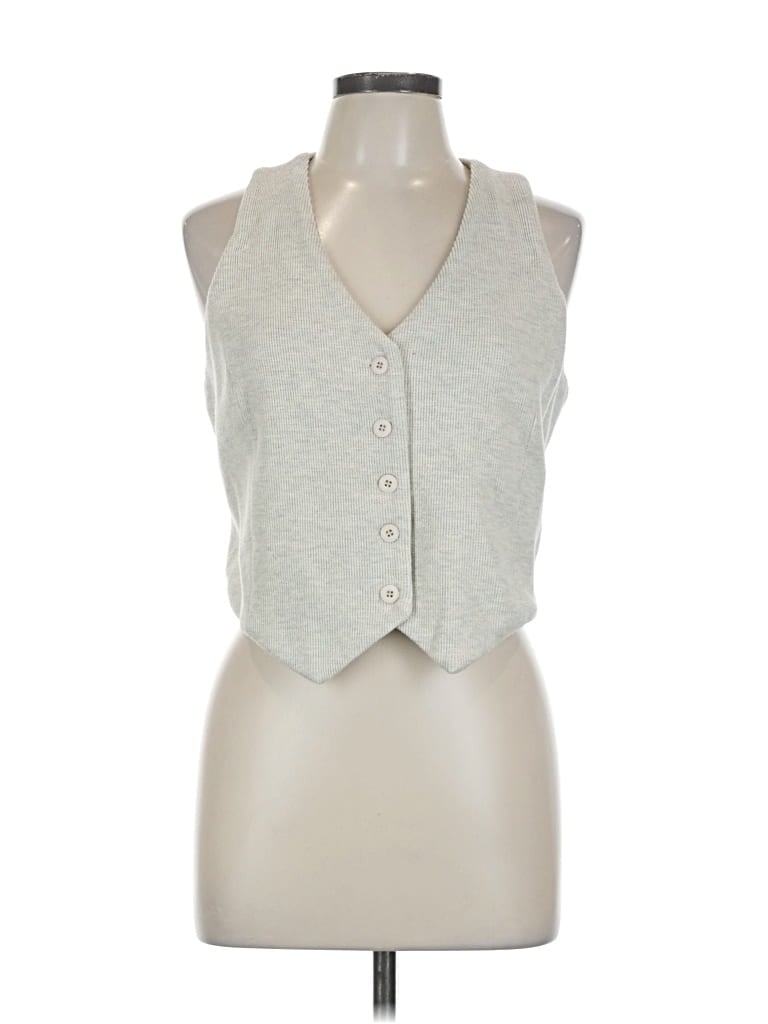 Pre-owned Monrow Vest In Gray