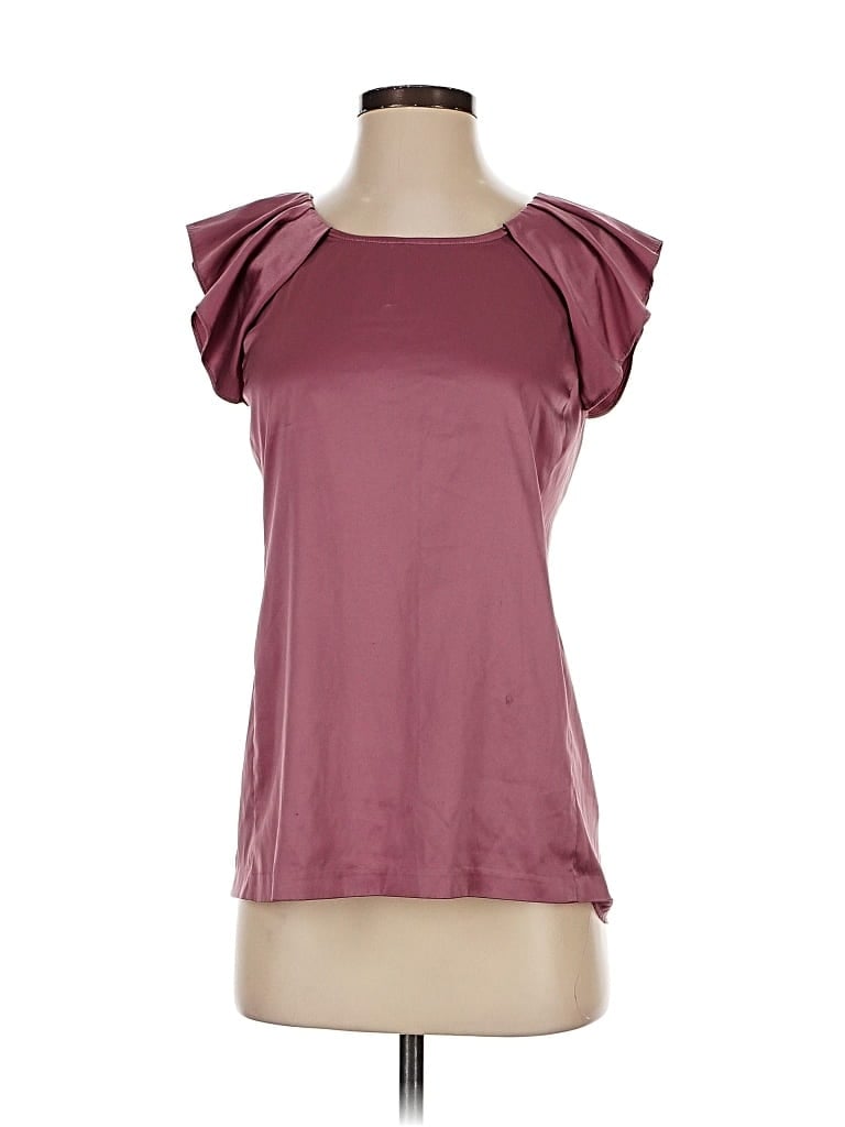 Pre-owned The Limited Short Sleeve Top Burgundy Sweetheart Neckline Tops