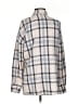 Be Cool Plaid Gray Ivory Long Sleeve Blouse Size Sm - Med - photo 2