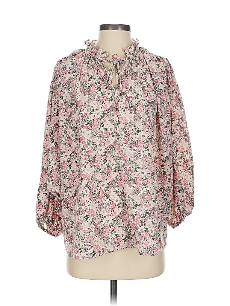 Pre-owned Entro 3/4 Sleeve Blouse In Pink