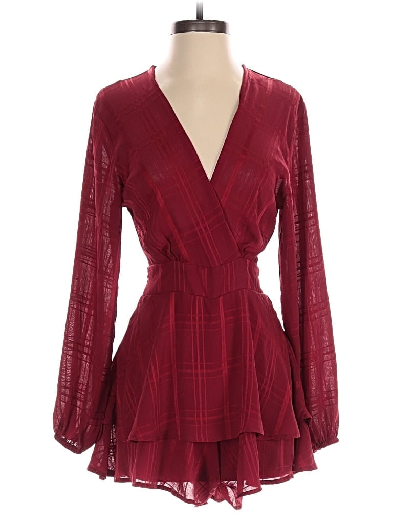 Pre-owned Unbranded Romper In Burgundy