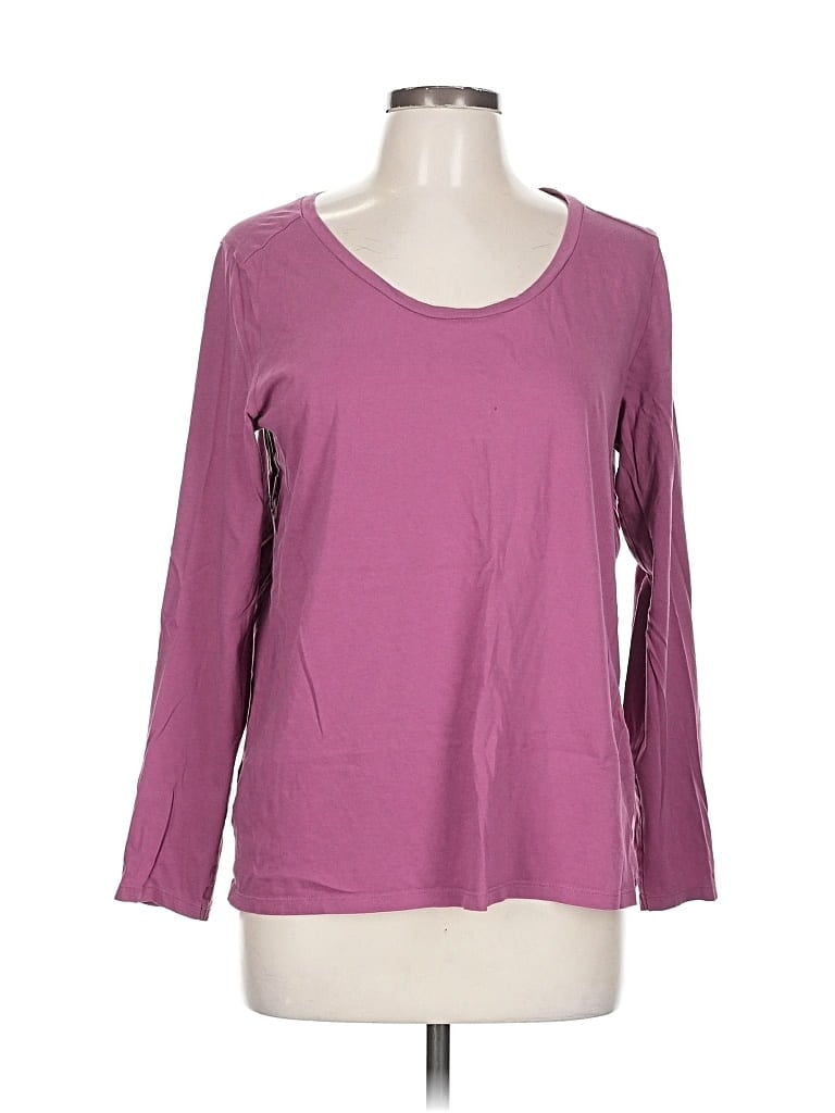 Pre-owned Ann Taylor Loft Outlet 3/4 Sleeve T-shirt In Purple