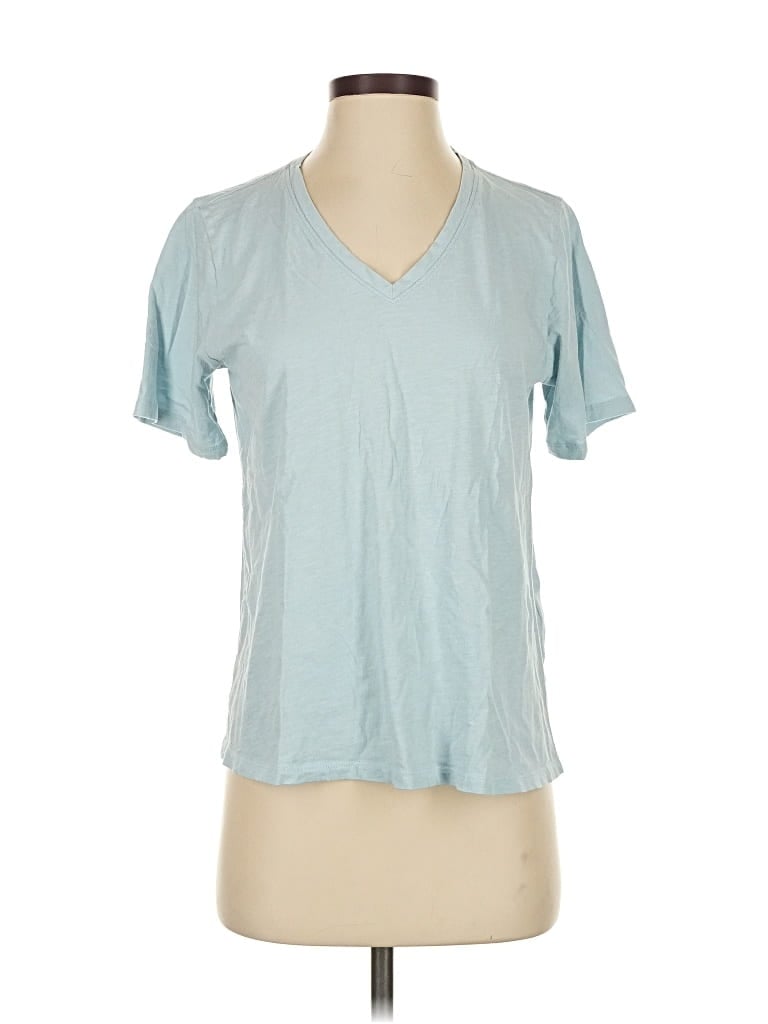 Pre-owned Eileen Fisher Short Sleeve T-shirt In Blue