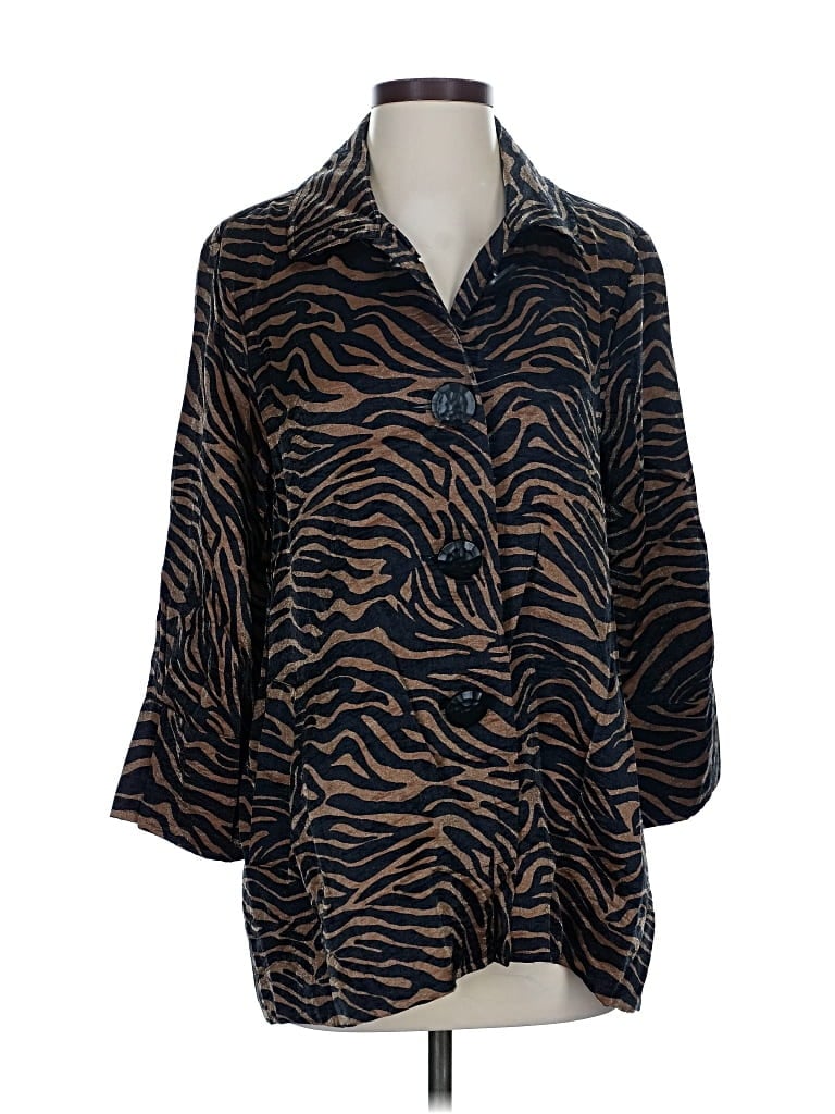 Pre-owned Ali Miles Blazer Jacket In Brown