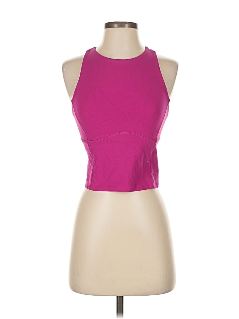 Pre-owned Lululemon Athletica Tank Top Pink Halter Neckline Tops