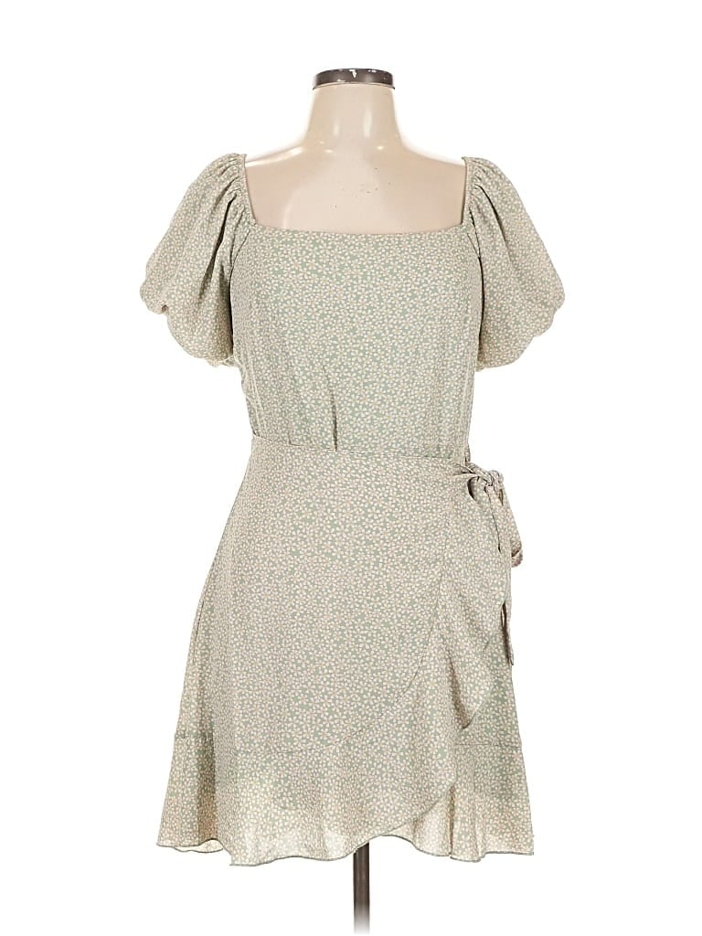 Pre-owned Row A Casual Dress In Green