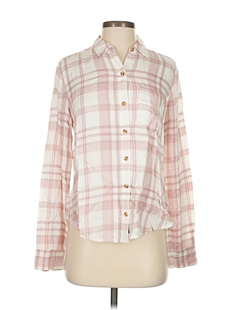 Pre-owned Abercrombie & Fitch Long Sleeve Button Down Shirt In Pink