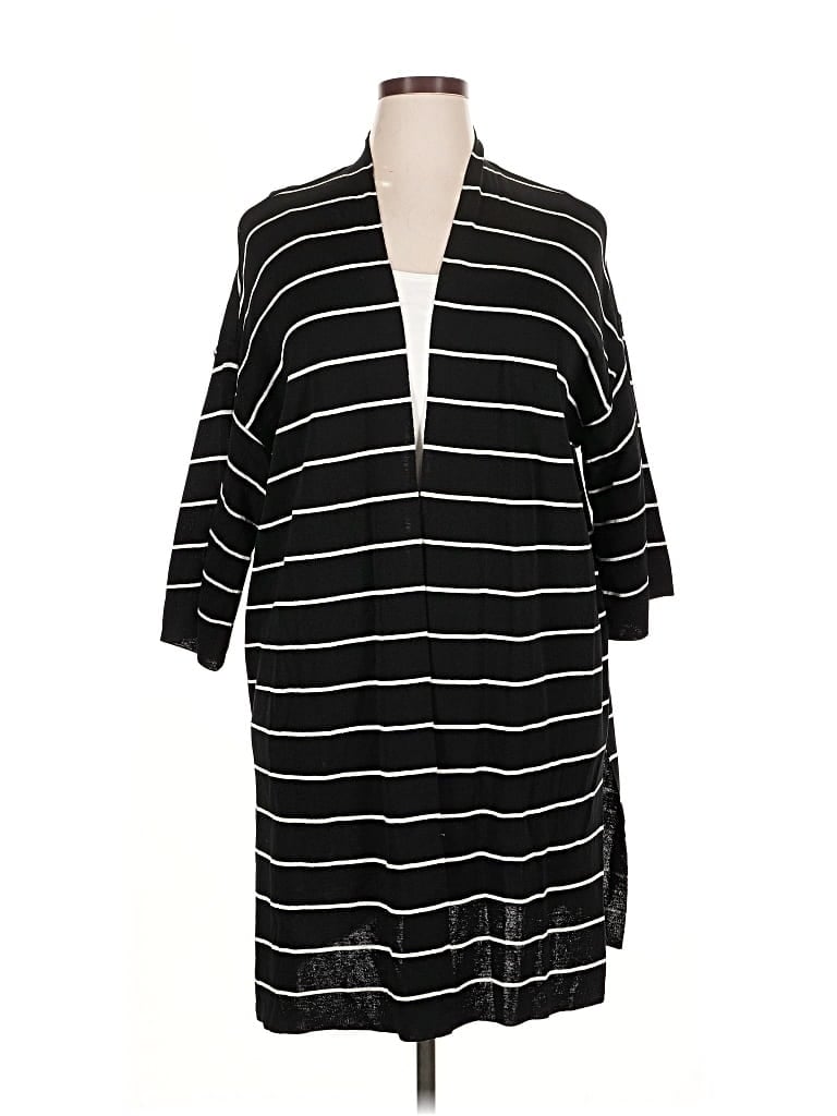 Pre-owned Chico's Cardigan Sweater In Black