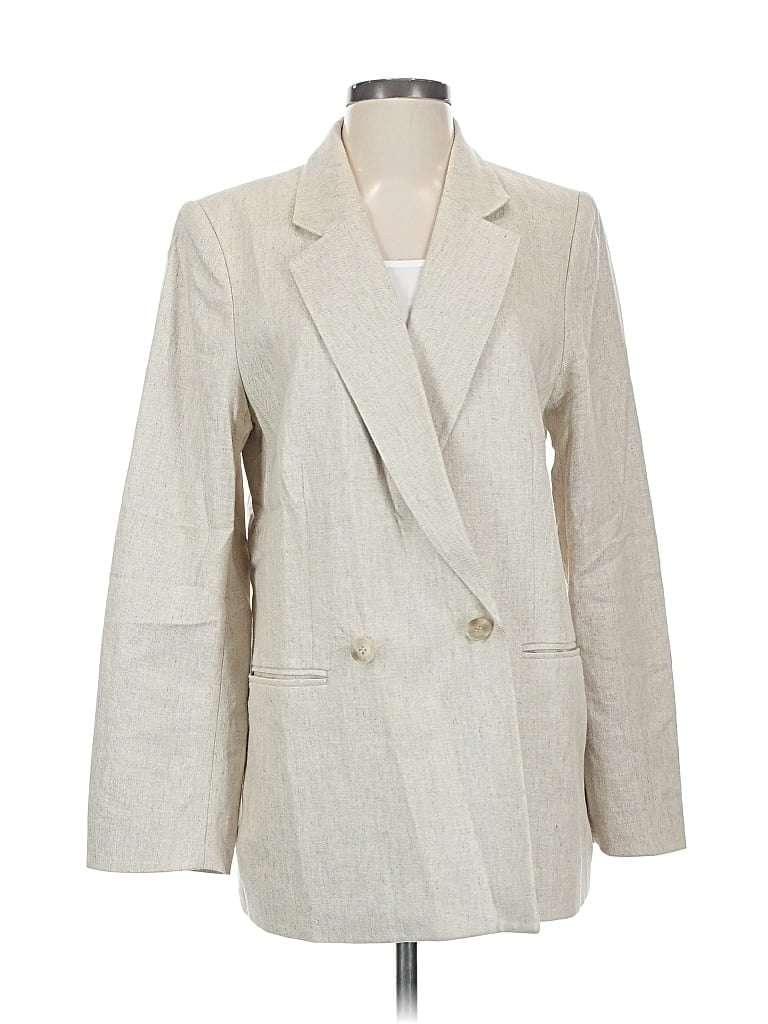 Pre-owned H&m Blazer Jacket In White