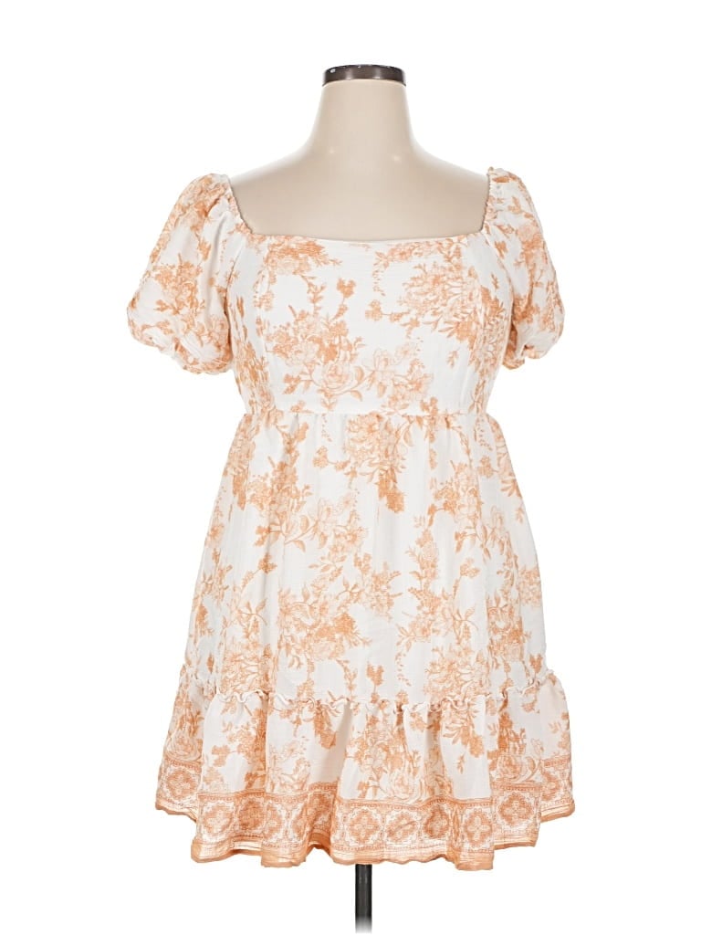 Pre-owned Blu Pepper Casual Dress In Orange