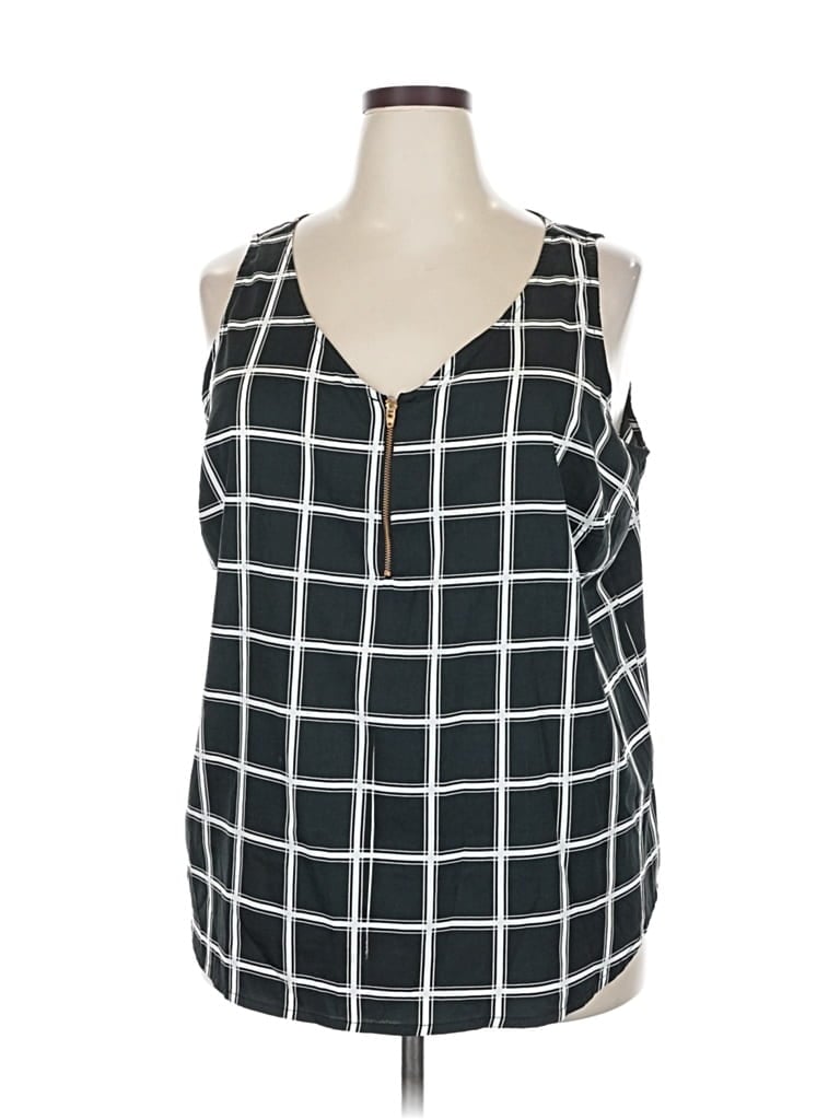Pre-owned Simplee Sleeveless Blouse In Black