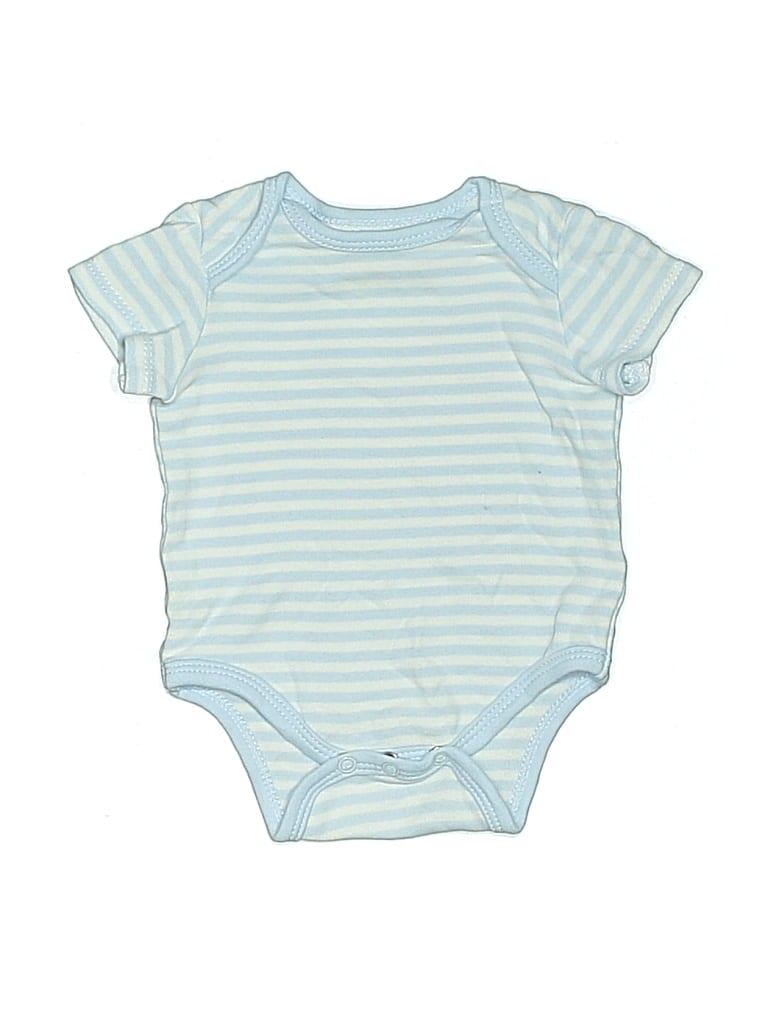 Pre-owned Little Me Babies' Short Sleeve Onesie In Blue