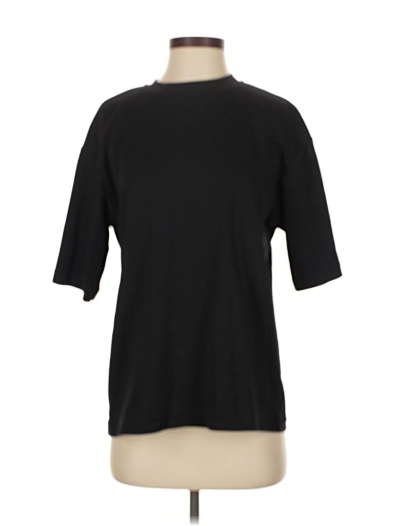 Pre-owned Uniqlo U 3/4 Sleeve T-shirt In Black