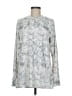 Tahari Silver Long Sleeve Blouse Size M - photo 1