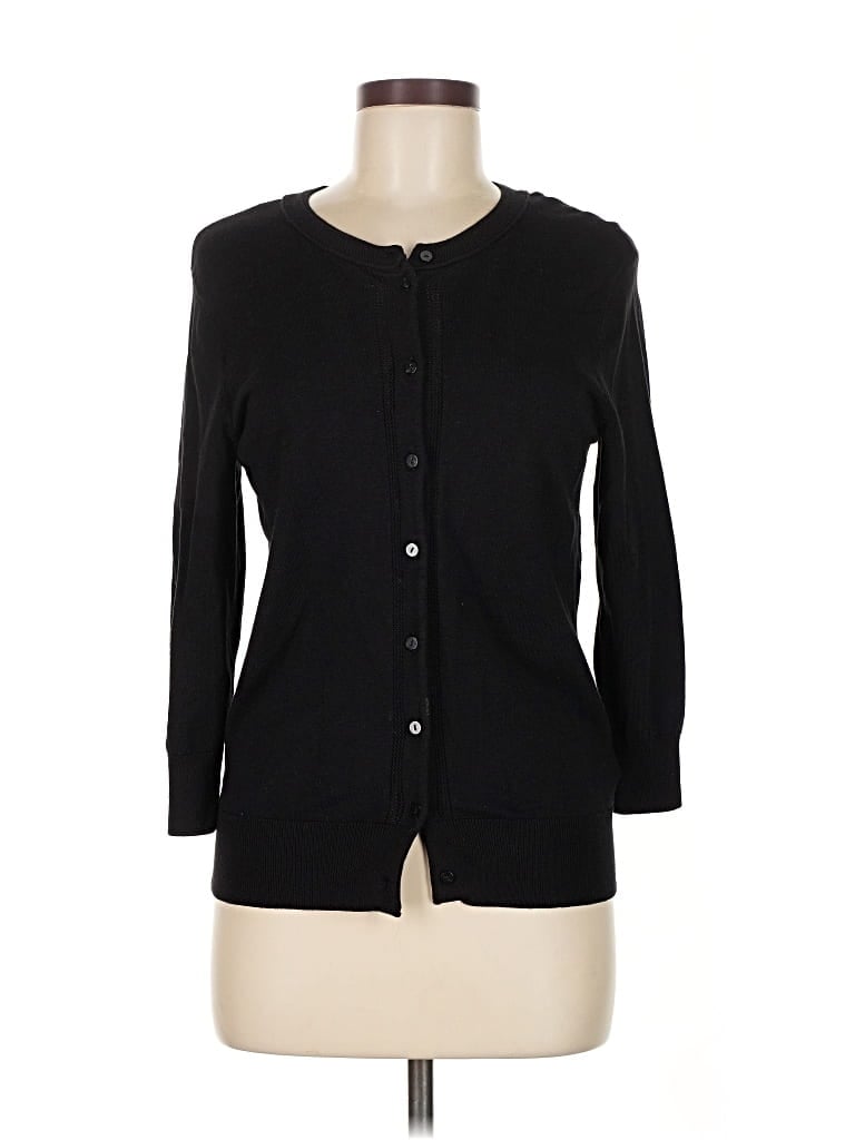 Pre-owned Ellen Tracy 3/4 Sleeve Top Black Sweetheart Neckline Tops