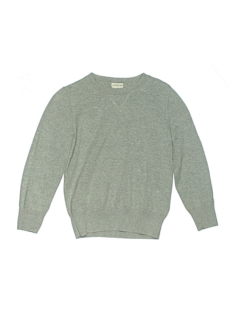 Pre-owned Crewcuts Outlet Kids' Pullover Sweater In Gray