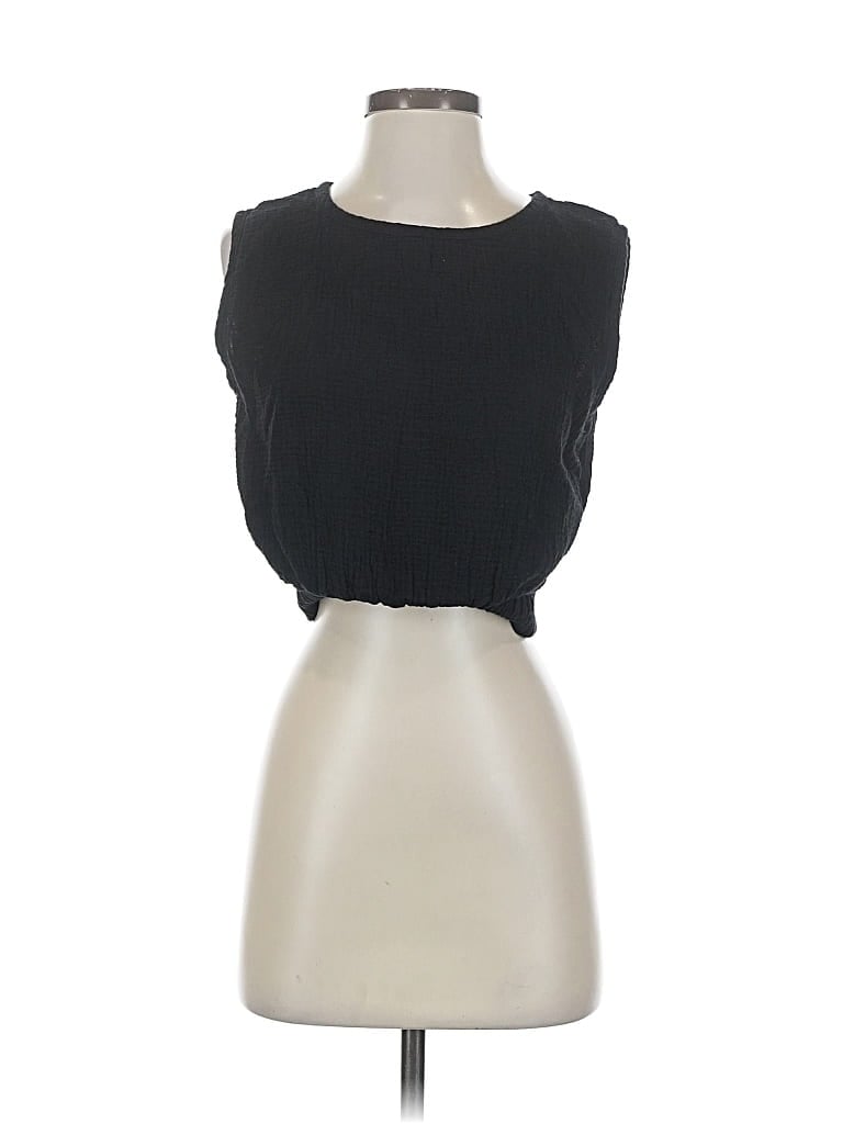 Pre-owned Bobi Sleeveless Blouse In Black