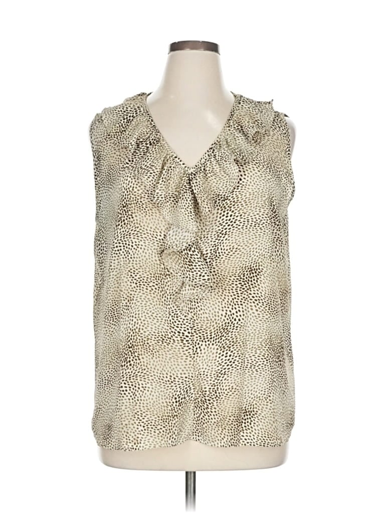 Pre-owned Beacon Sleeveless Blouse In White