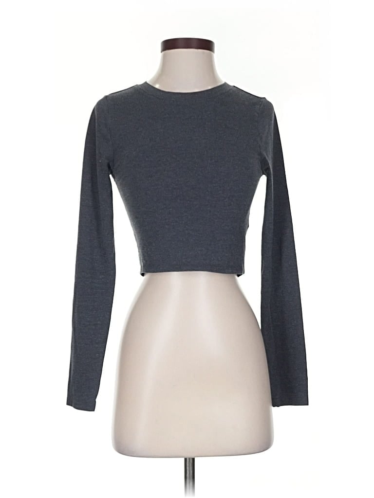 Pre-owned Fashion Nova 3/4 Sleeve T-shirt In Gray