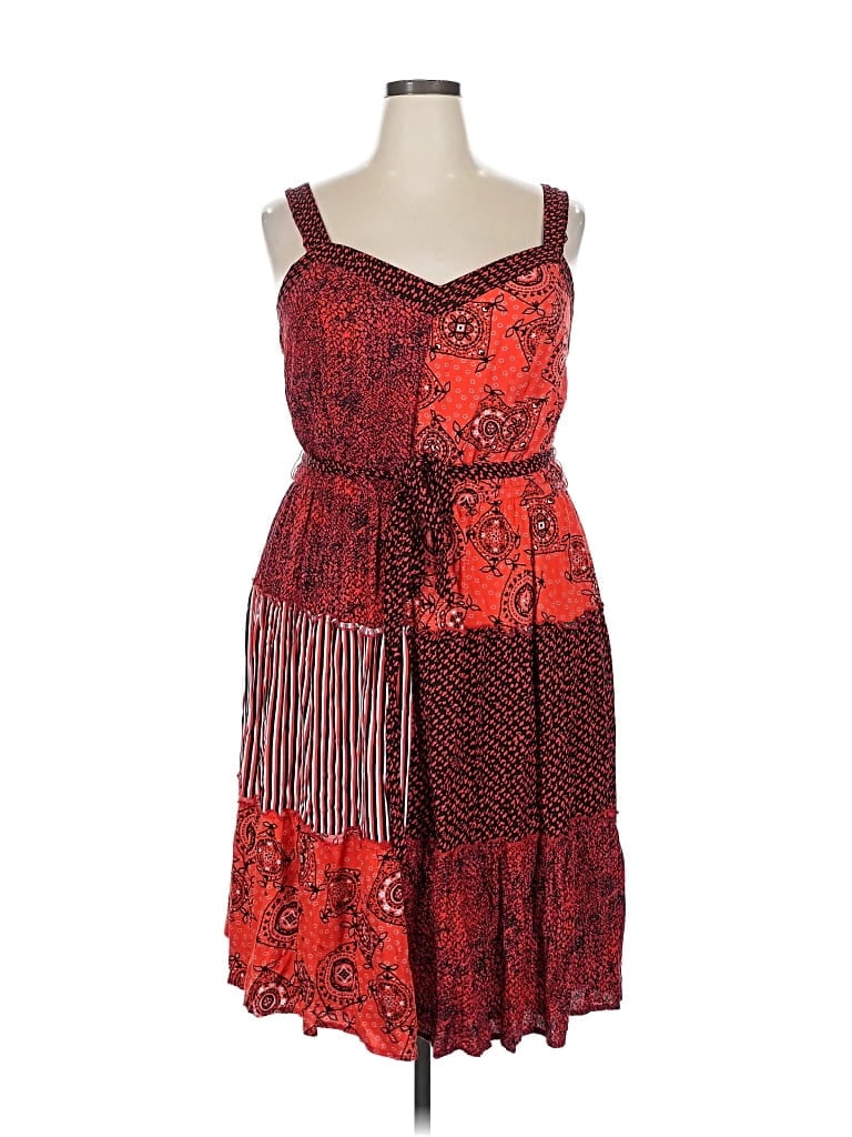 Pre-owned Lane Bryant Casual Dress In Red