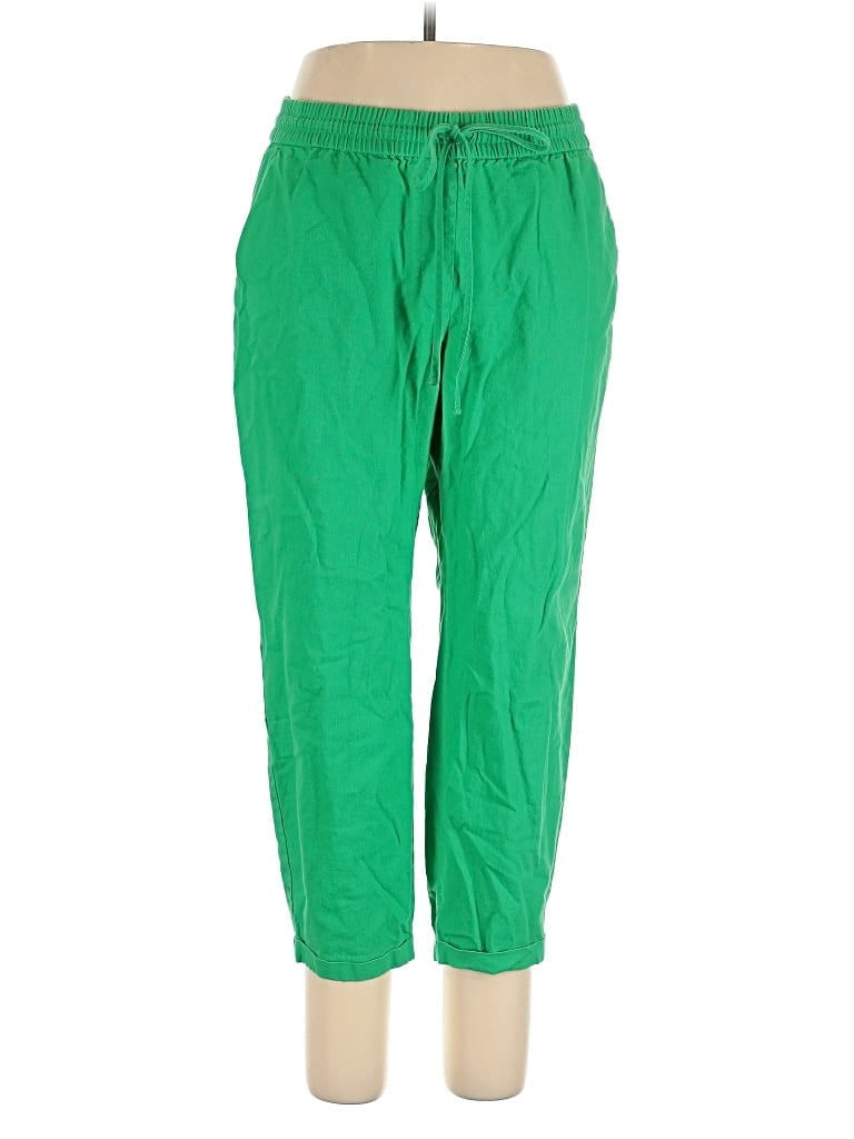 Pre-owned J.crew Factory Store Linen Pants In Green