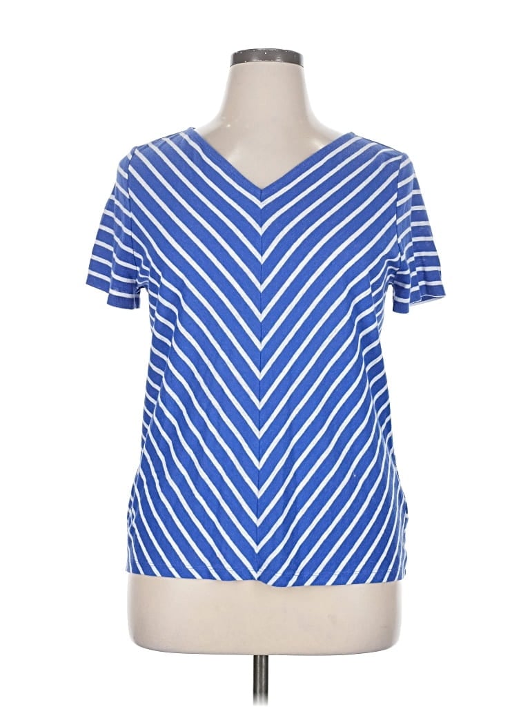 Pre-owned Talbots Short Sleeve T-shirt In Blue